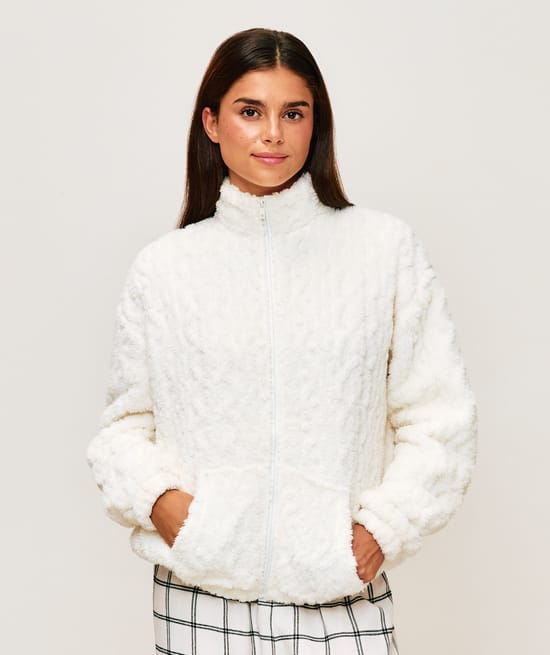 Veste en polaire torsad&eacute;e;