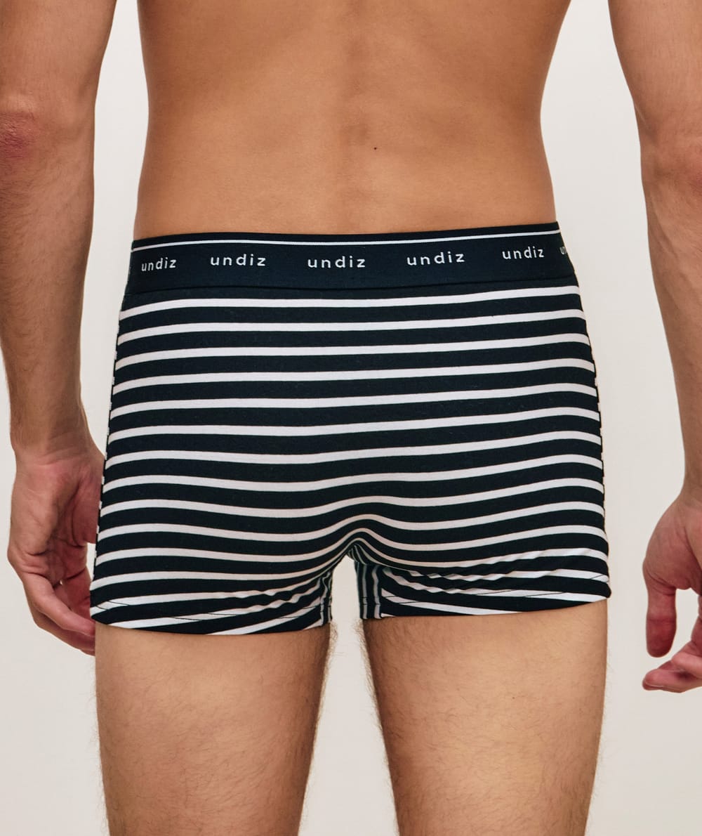 Katoenen boxershort met strepen ;