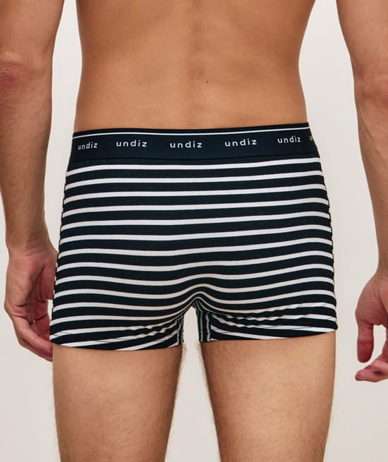 Boxer à rayures en coton;
