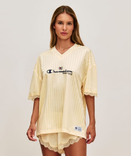 Short en satin et dentelle Champion;