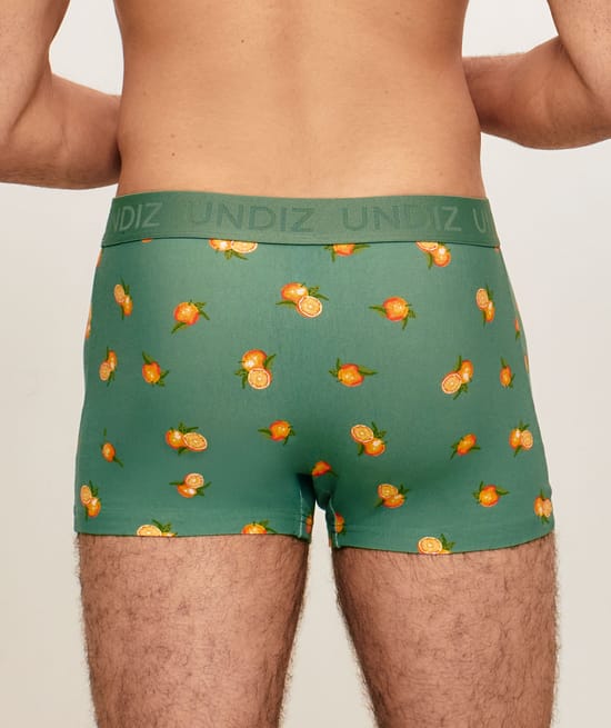 Boxer en coton motifs oranges;