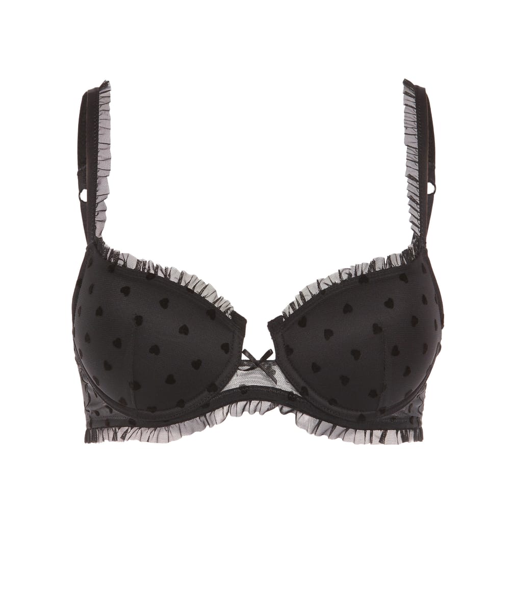 Tulle push-up bra;