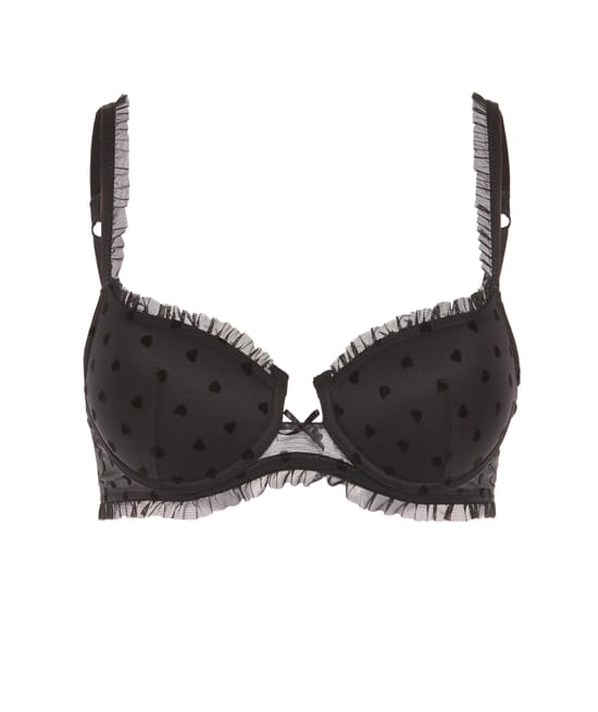 Tulle push-up bra;