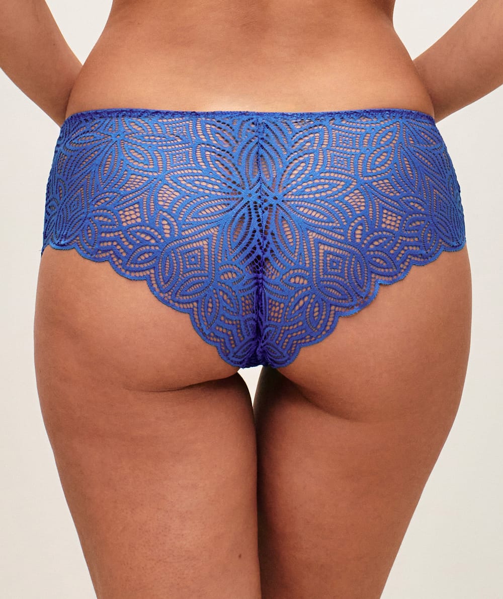 Cheeky microfiber and lace;