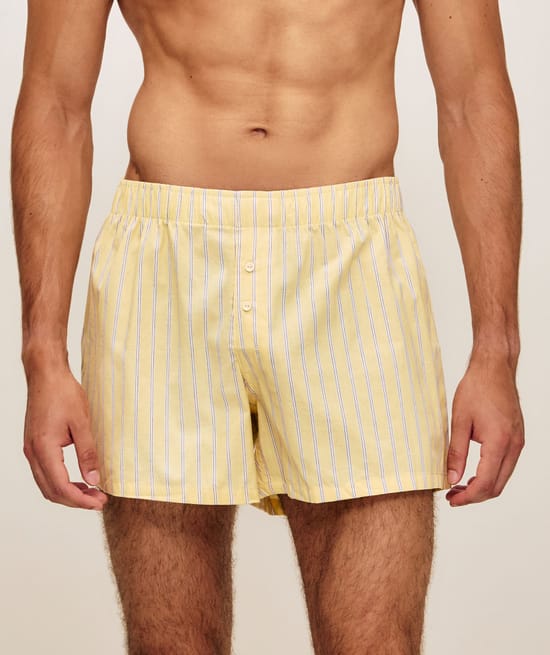 Striped cotton boxer;