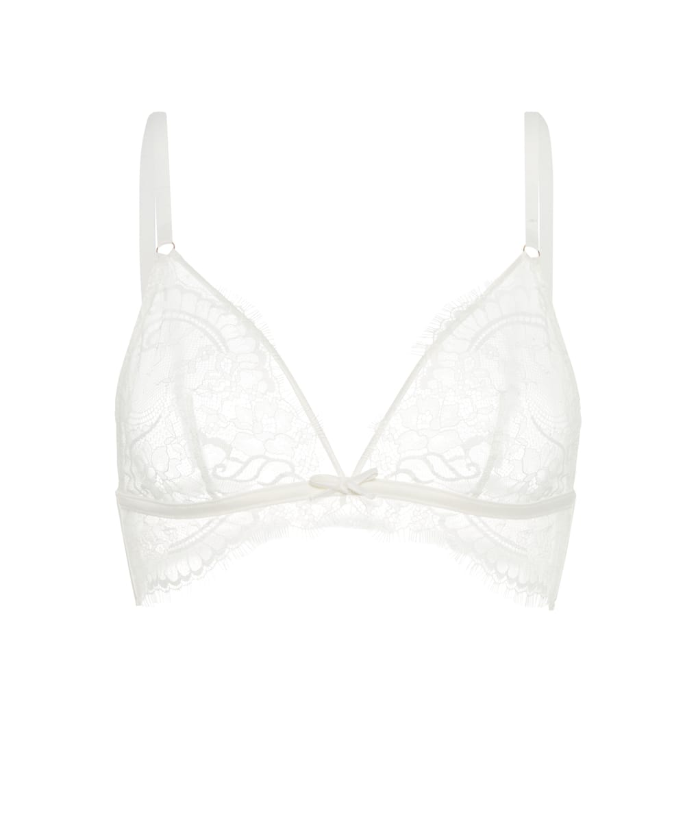Soutien-gorge triangle en dentelle;