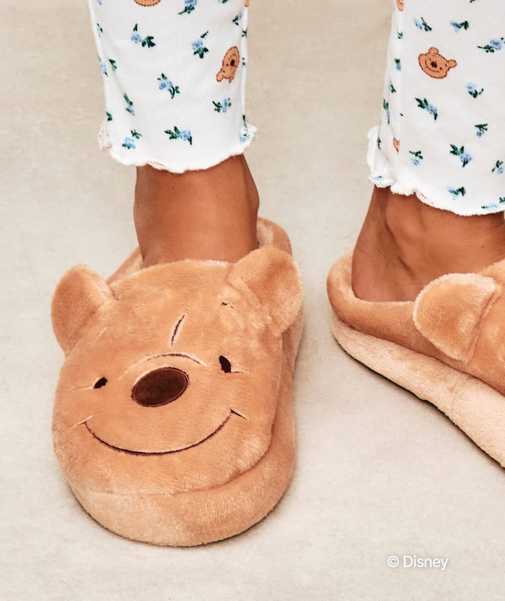 Winnie the Pooh fleece slippers;