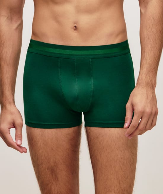 Cotton boxer shorts with message;