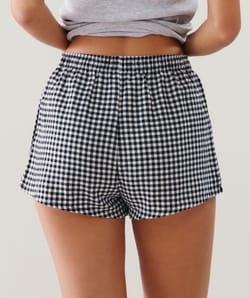 Gingham jersey Shorts;
