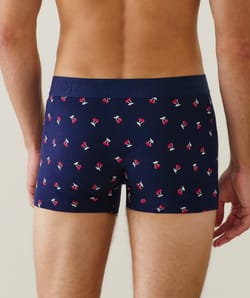 Cotton boxer shorts with cherry print;