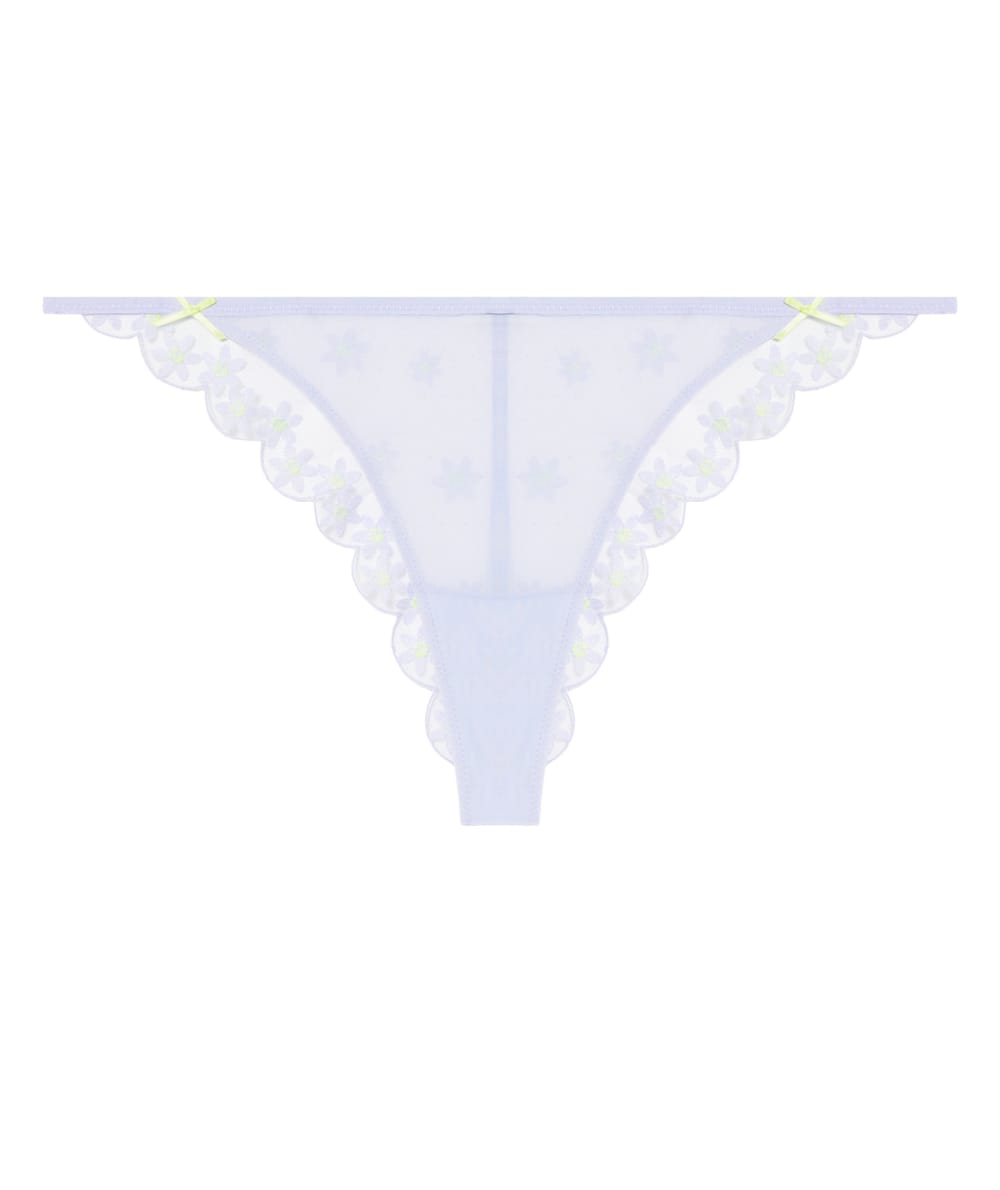 Thong with embroidery;
