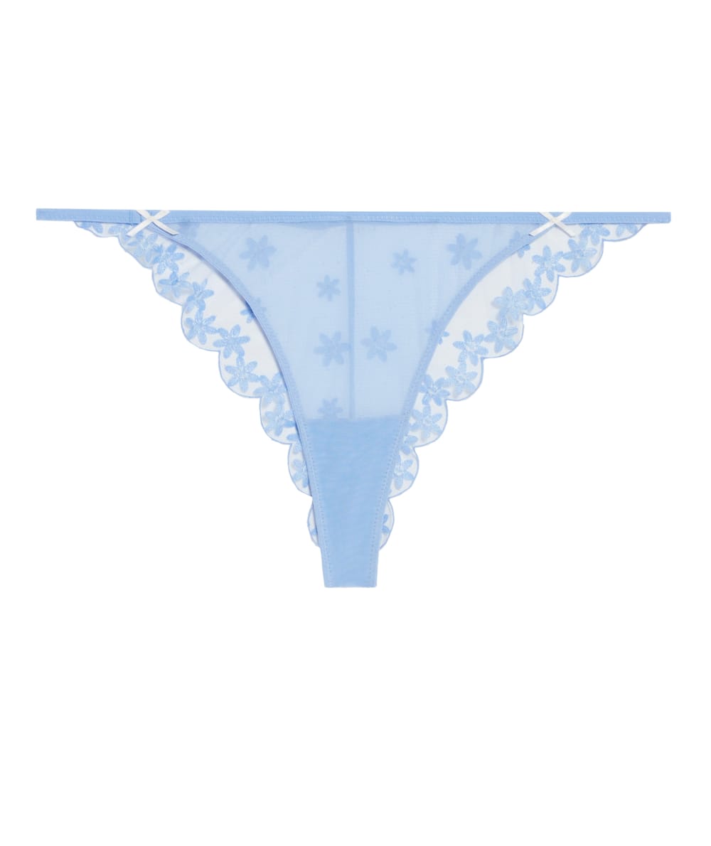 Thong with embroidery;