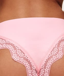 Microfibre and lace knickers;