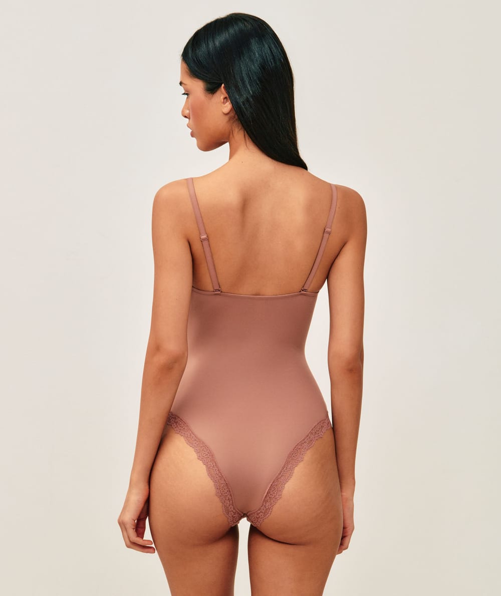Microfiber and lace body;