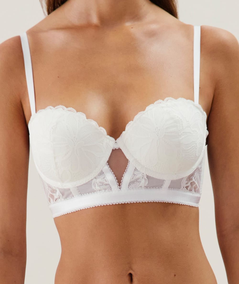 Bustier push-up de encaje;