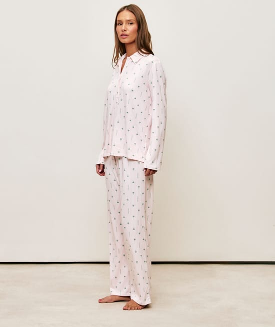 Patterned jersey pyjama set;