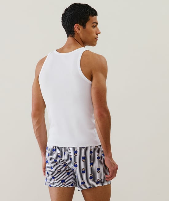 Caleçon à motifs en coton;
