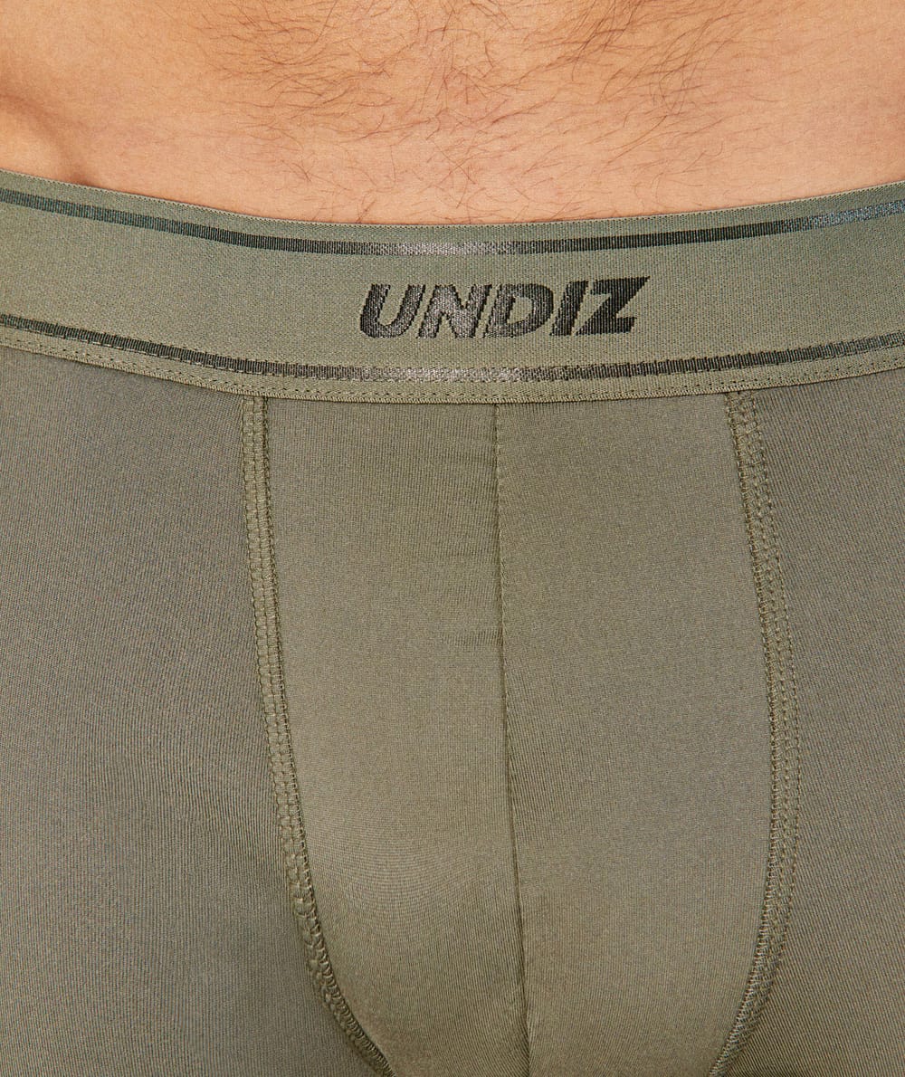 Effen boxershort van microvezel;
