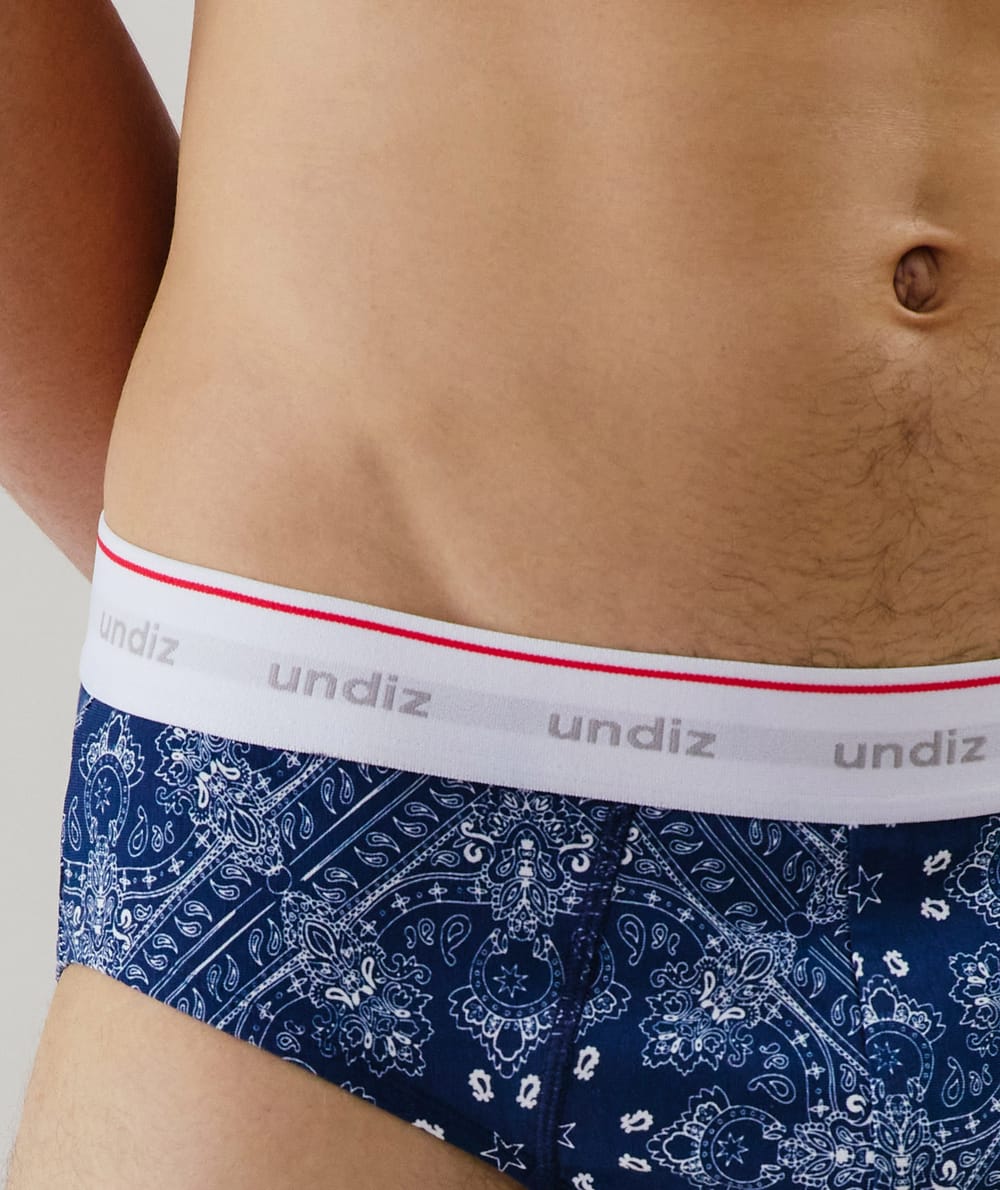 Slip de algodón estampado;