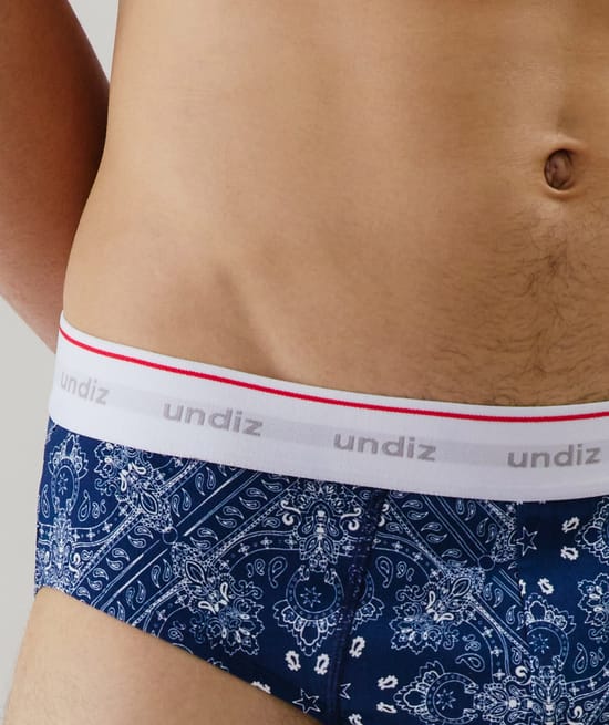 Cotton brief with patterns;