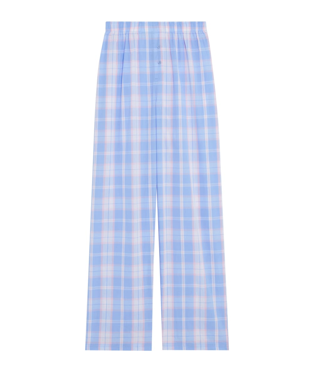 Pantalon à carreaux en coton;