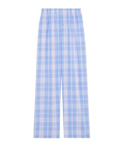 Pantalon à carreaux en coton;