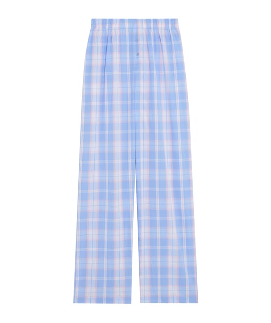 Pantalón de cuadros de algodón;