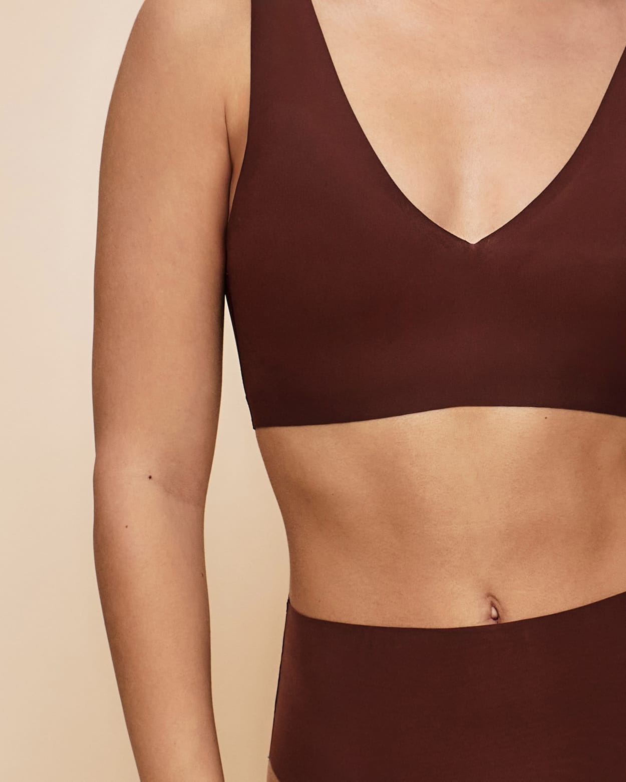 Seamless microfiber bra;