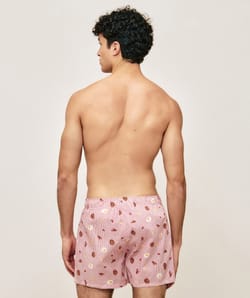 Cotton boxer shorts with foodie patterns;