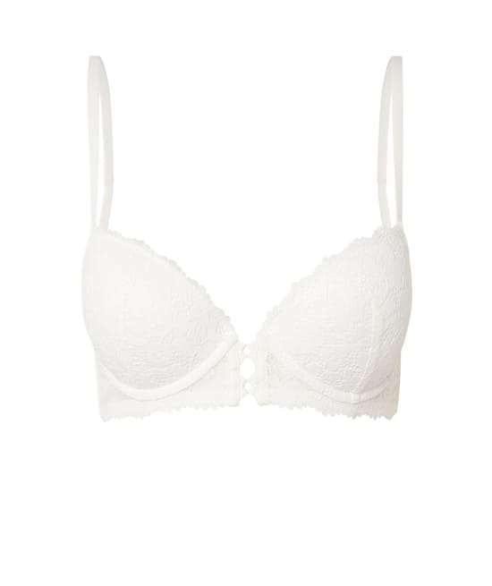 Floral lace push-up bra;