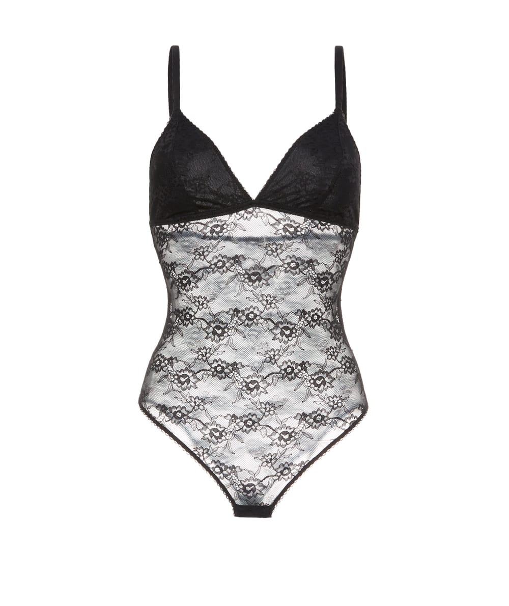 Lace triangle Bodysuit;