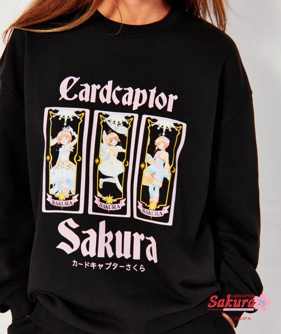 sAKURA fleece hooded sweatshirt;