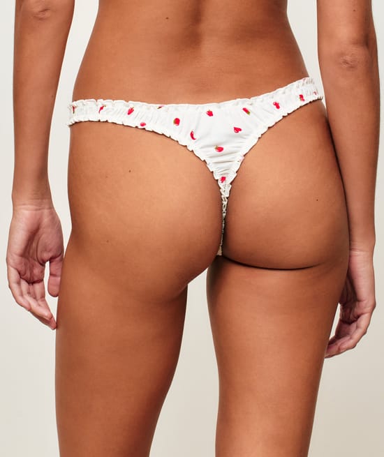 String en coton avec imprim&eacute; piment et c&oelig;urs ;