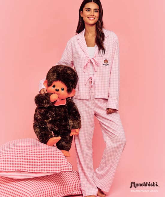 Pantalon en flanelle Monchhichi;
