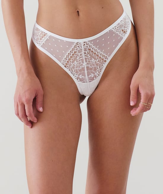 Lace thong;