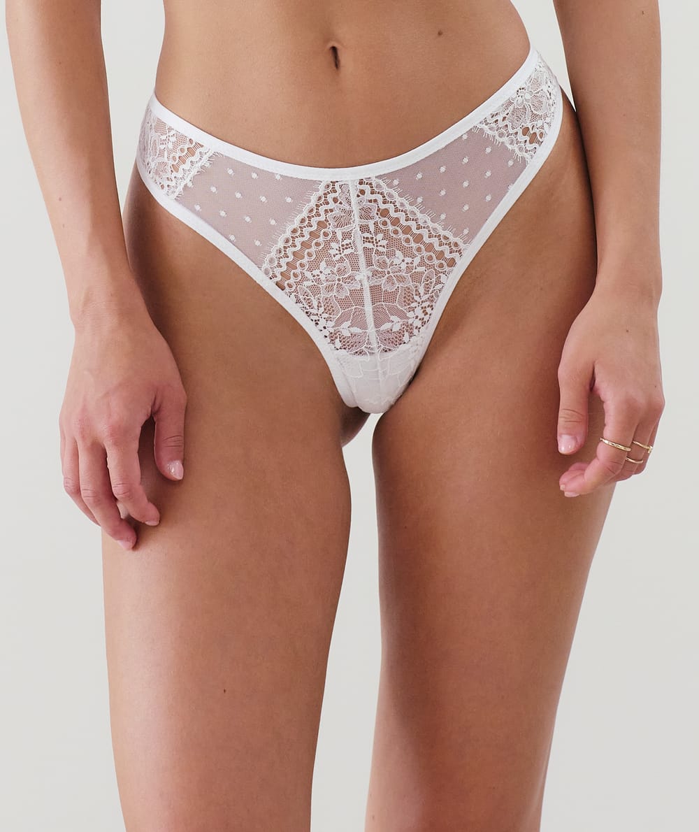 Lace thong;