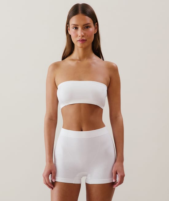 Elasticated bandeau;