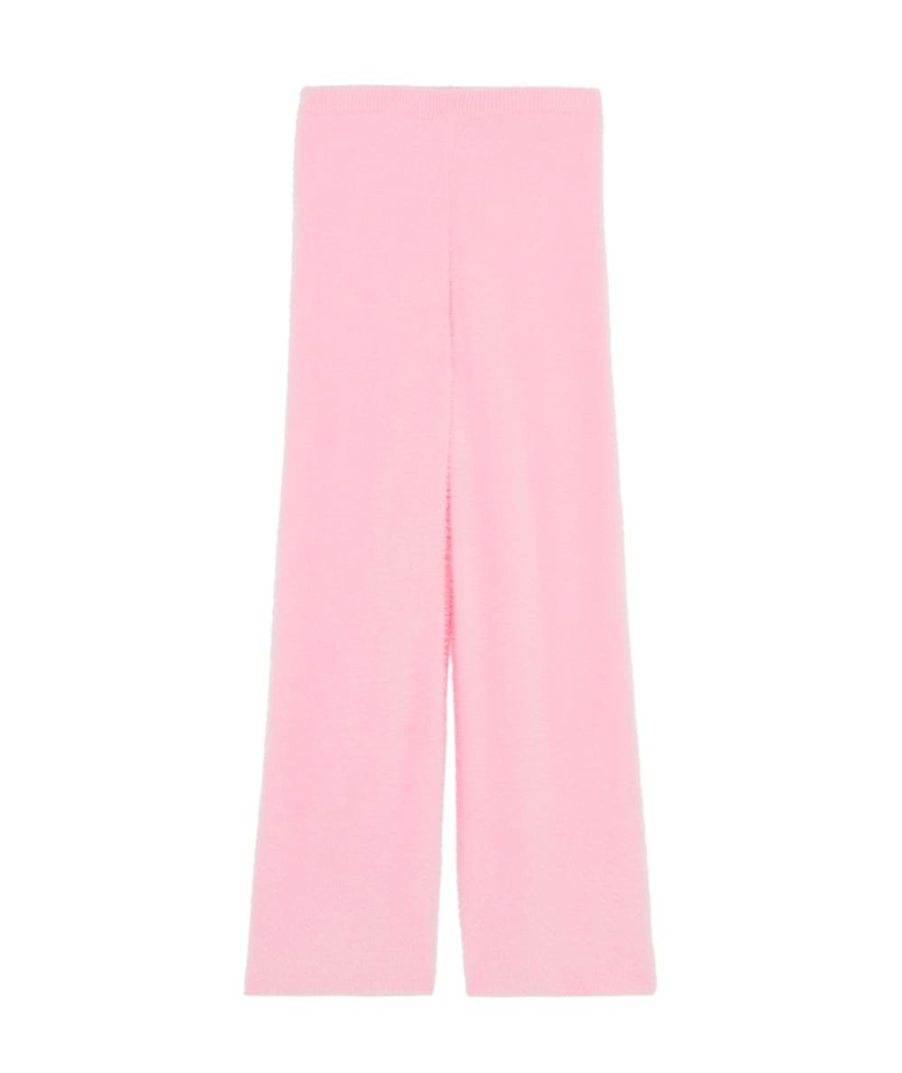 Fluffy knit trousers;