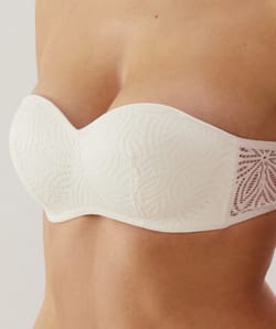 Soutien-gorge bandeau en dentelle;