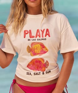 camiseta de algod&oacute;n con estampado 'playa';