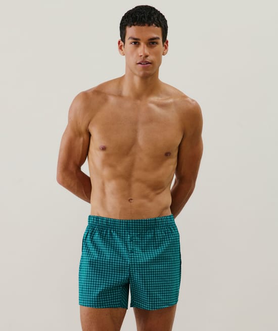 Checked Boxer Shorts;