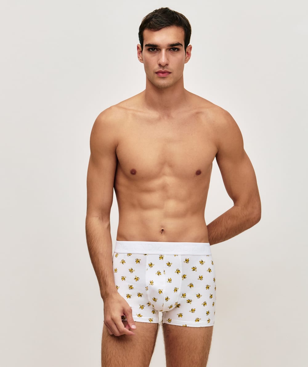 Banana-pattern boxer shorts;