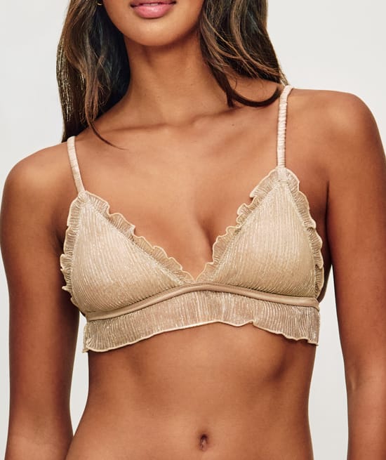 Tulle triangle bra;