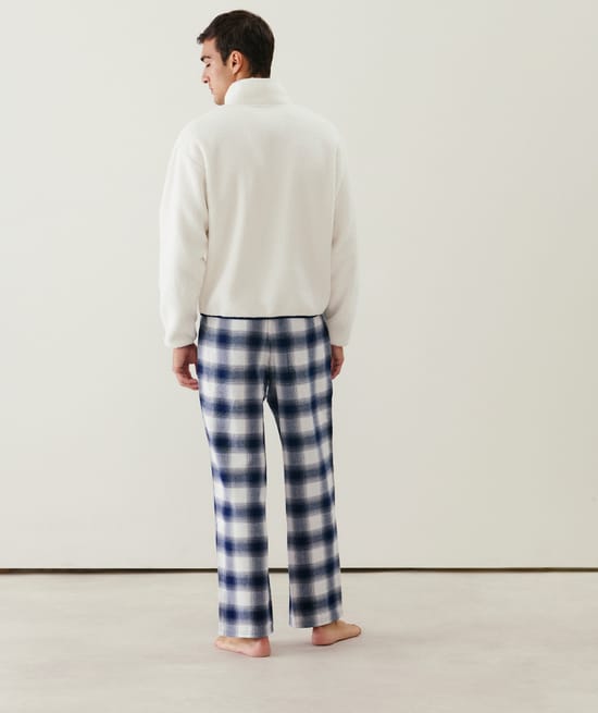 Pantalon en flanelle à carreaux;
