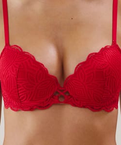 Lace push-up bra;