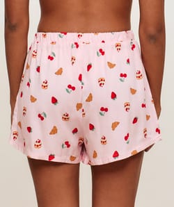 Fruit and cake patterned pajama set;