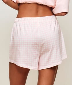 Printed cotton pajama set Message Breakfast & Weekend Club;