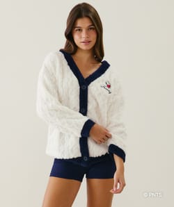 Cardigan en sherpa Snoopy;