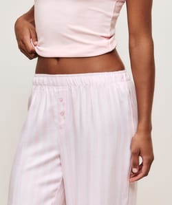 Striped jersey trousers;