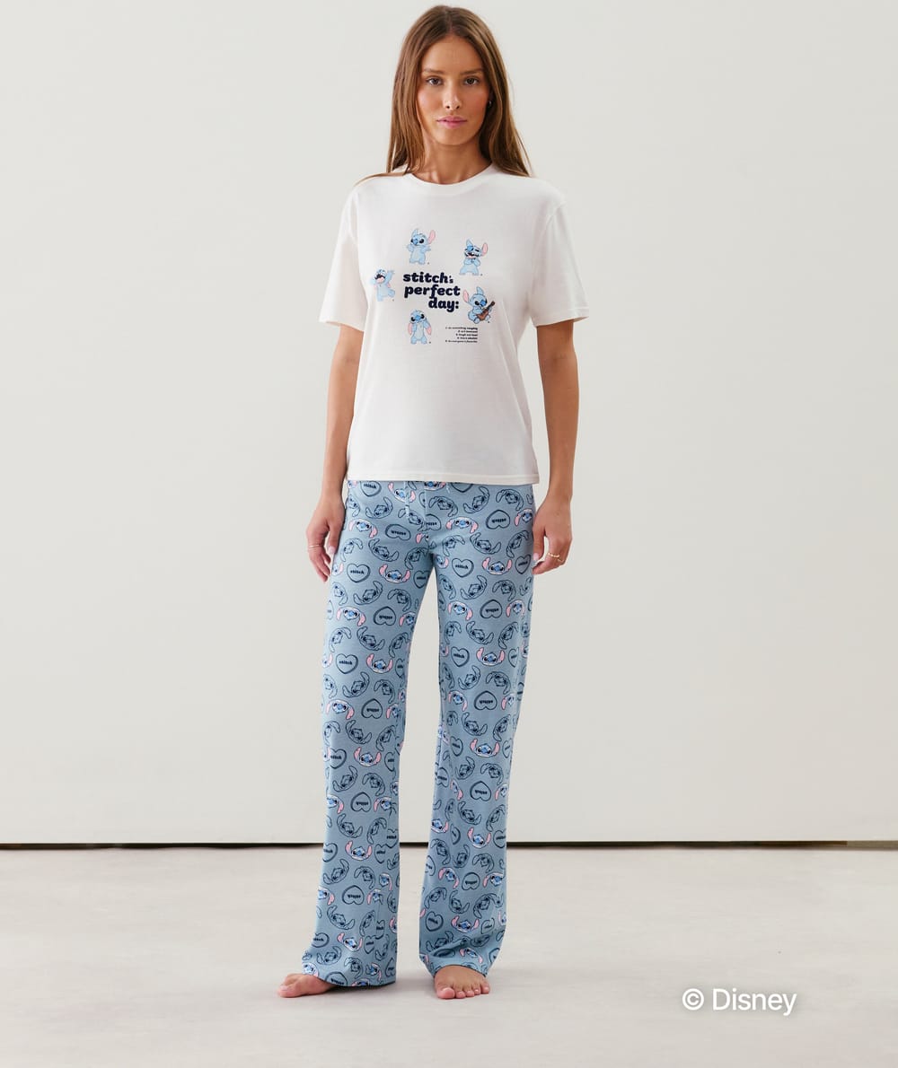 Stitch jersey trousers;